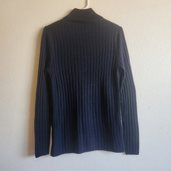 ZARA Black Ribbed Merino Wool Turtleneck NWT S Dark Academia - Picture 6 of 14